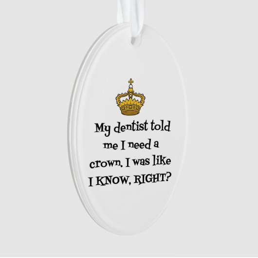 DENTIST CROWN ORNAMENT (voorkant)