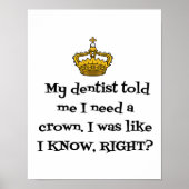 DENTIST CROWN POSTER (Voorkant)