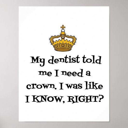 DENTIST CROWN POSTER (Voorkant)