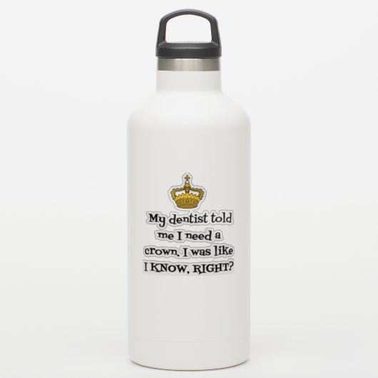 DENTIST CROWN STICKER (Waterfles)
