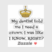 DENTIST CROWN STICKER (Vel)