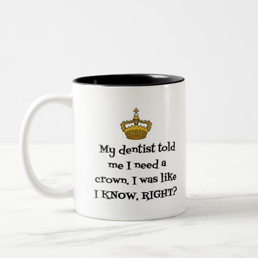 DENTIST CROWN TWEEKLEURIGE KOFFIEMOK (Links)