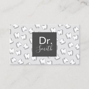 Dentist Cute 3D Tooth Pattern Dental Care Visitekaartje