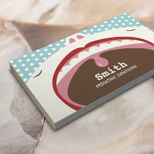 Dentist Cute Cartoon Kind Pediatrische tandheelkun Visitekaartje