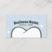 Dentist Cute White Tooth Baby Blue Dental Care Visitekaartje (Voorkant)