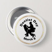 Dentist Day Silhouette Button (Voorkant /achterkant)