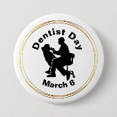 Dentist Day Silhouette Button (Voorkant)