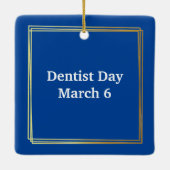 Dentist Day Toothpasta, Floss, Toothborstel Orname Keramisch Ornament (Achterkant)