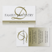 Dentist DDS Dental Office Orale Surgeon Script Visitekaartje (Voorkant / Achterkant)