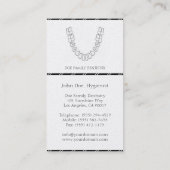 Dentist DDS tandheelkundige Stripes Platinum Paper Visitekaartje (Achterkant)