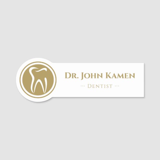 Dentist | De Logo Teeth Naamplaatje (Voorkant)
