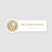Dentist | De naam van de Logo van de tanden Naamplaatje (Voorkant)