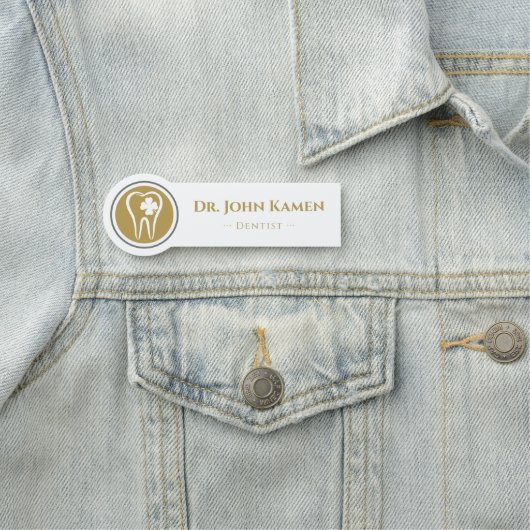 Dentist | De naam van de Logo van de tanden Naamplaatje (In situ)