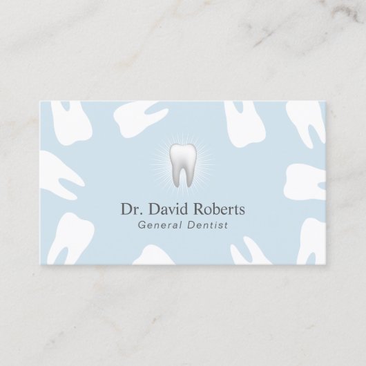 Dentist Dental Appointment Light Blue Afsprakenkaartje (Voorkant)