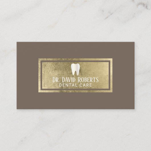Dentist Dental Care Gold Label Brown-benoeming (Voorkant)