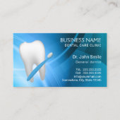 Dentist Dental Care Modern Blue Appointment Afsprakenkaartje (Voorkant)