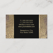 Dentist Dental Care Moderne Gold Crackle Elegant Visitekaartje (Achterkant)