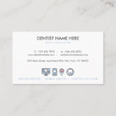 Dentist dental clinic icons teeth visitekaartje (Achterkant)
