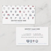 Dentist dental clinic icons teeth visitekaartje (Voorkant / Achterkant)
