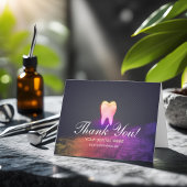 Dentist Dental Clinic Roos Gold Tooth Hartelijk da Bedankkaart