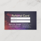 Dentist Dental Clinic Roos Gold Tooth Referentie Aanbevelingskaartje (Achterkant)