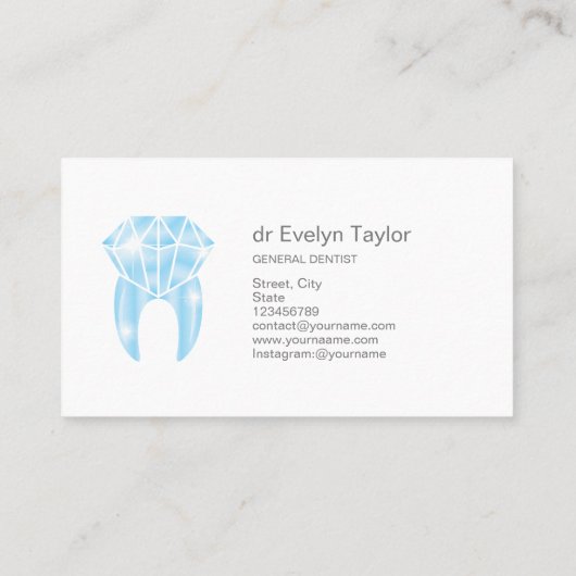 Dentist Dental Clinic tanden Whitening Smile Crown Visitekaartje (Achterkant)