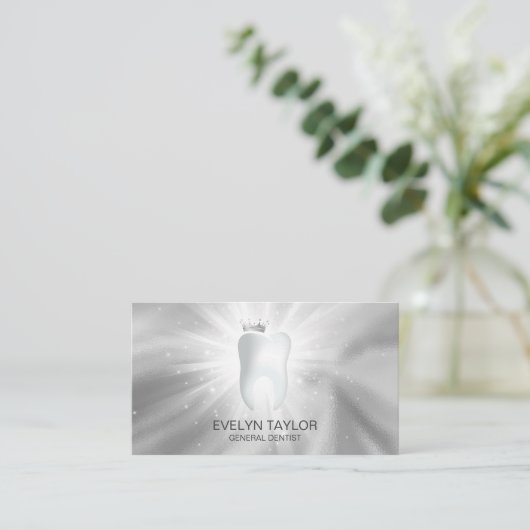 Dentist Dental Clinic tanden Whitening Smile Crown Visitekaartje (Staand voorkant)