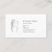 Dentist Dental Clinic tanden Whitening Smile Crown Visitekaartje (Achterkant)