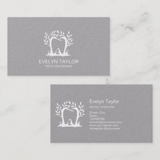 Dentist Dental Clinic tanden Whitening Smile Crown Visitekaartje (Voorkant / Achterkant)