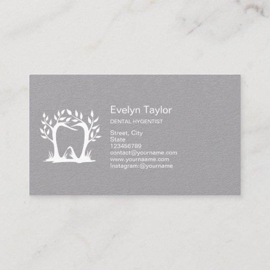 Dentist Dental Clinic tanden Whitening Smile Crown Visitekaartje (Achterkant)