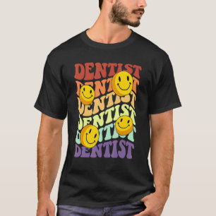 Dentist Dental hygienist Assistant retro glimlach T-shirt