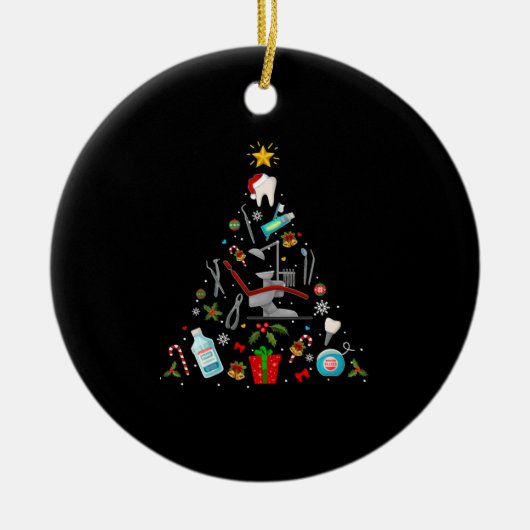 Dentist Dental kerstboomversiering Xmas Holida Keramisch Ornament (Voorkant)