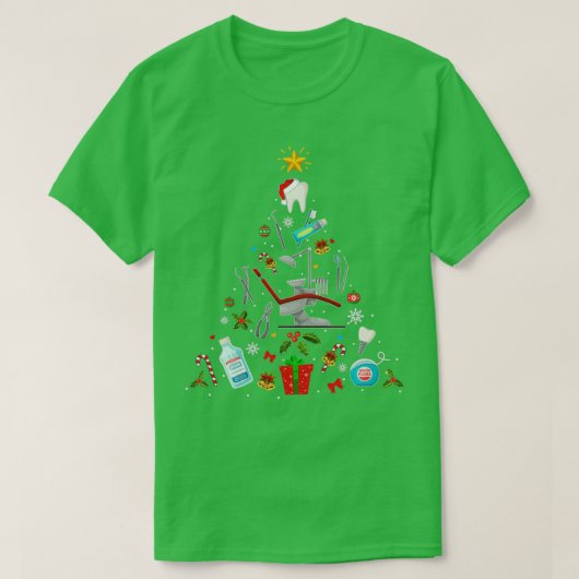 Dentist Dental kerstboomversiering Xmas Holida T-shirt (Design voorkant)