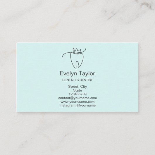 Dentist Dental Klinische tanden Whitening Benoemin Visitekaartje (Achterkant)