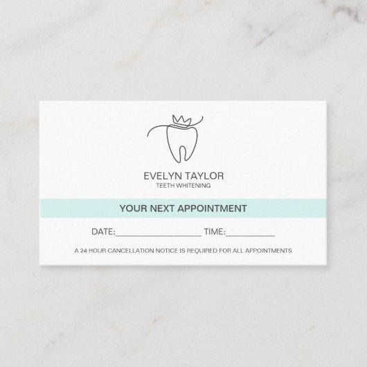 Dentist Dental Klinische tanden Whitening Benoemin Visitekaartje (Voorkant)