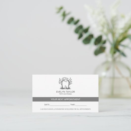 Dentist Dental Klinische tanden Whitening Benoemin Visitekaartje (Staand voorkant)