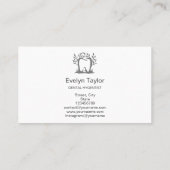 Dentist Dental Klinische tanden Whitening Benoemin Visitekaartje (Achterkant)