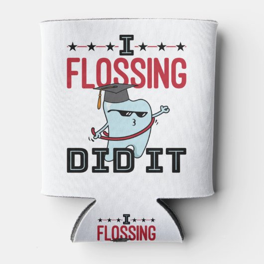 Dentist Dental School Afstuderen Funny Flossing Blikjeskoeler (Voorkant)