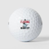 Dentist Dental School Afstuderen Funny Flossing Golfballen (Voorkant)