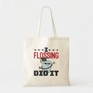 Dentist Dental School Afstuderen Funny Flossing Tote Bag