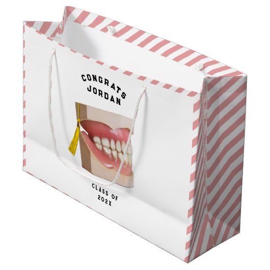Dentist Dental School Afstuderen Groot Cadeauzakje (Voorkant Gekanteld)