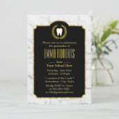 Dentist Dental School Afstuderen Moderne marmer Kaart (Staand voorkant)