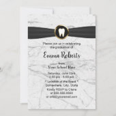 Dentist Dental School Afstuderen White Marble Kaart (Voorkant)