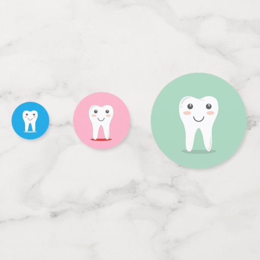 Dentist Dental Teeth Confetti (Achterkanten)