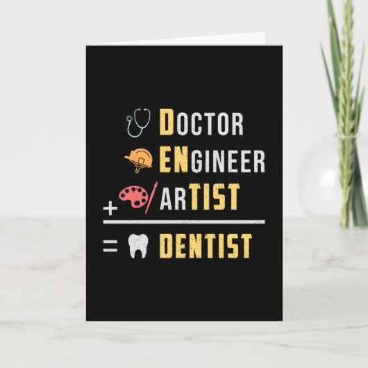 Dentist Dental Teeth Doctor Tooth Funny Gift Idee Kaart (Voorkant)