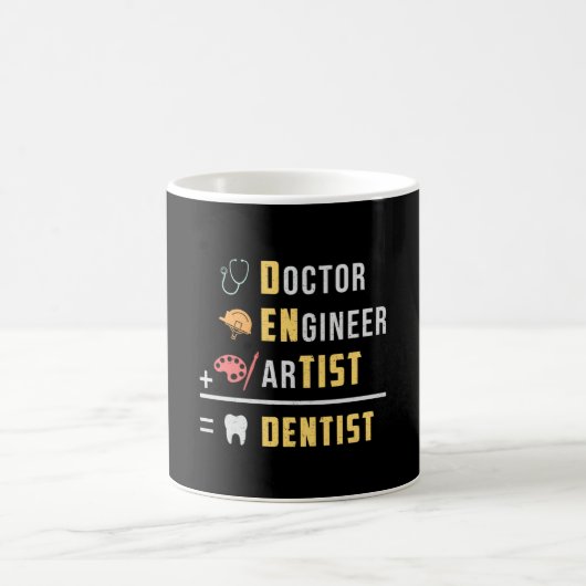 Dentist Dental Teeth Doctor Tooth Funny Gift Idee Koffiemok (Center)
