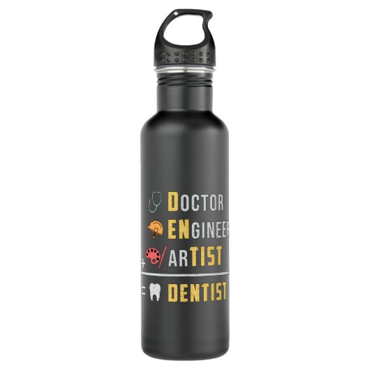 Dentist Dental Teeth Doctor Tooth Funny Gift Idee Waterfles (Voorkant)
