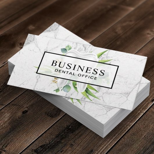 Dentist Dental Tooth Modern Marble Appointment Afsprakenkaartje