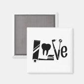 Dentist | Dentistische kunstberoepen tandheelkundi Magneet (Voorkant / Achterkant)