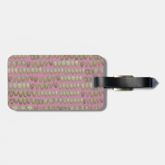 DENTIST DENTISTRY ORTHODONTICS ROTTEN TEETH MOUTH BAGAGELABEL (Achterkant horizontaal)